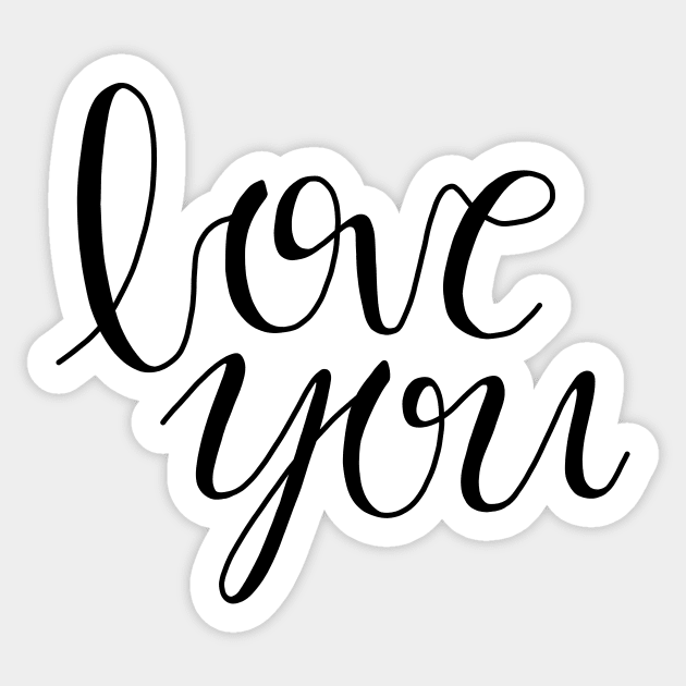 Love You Sticker by murialbezanson